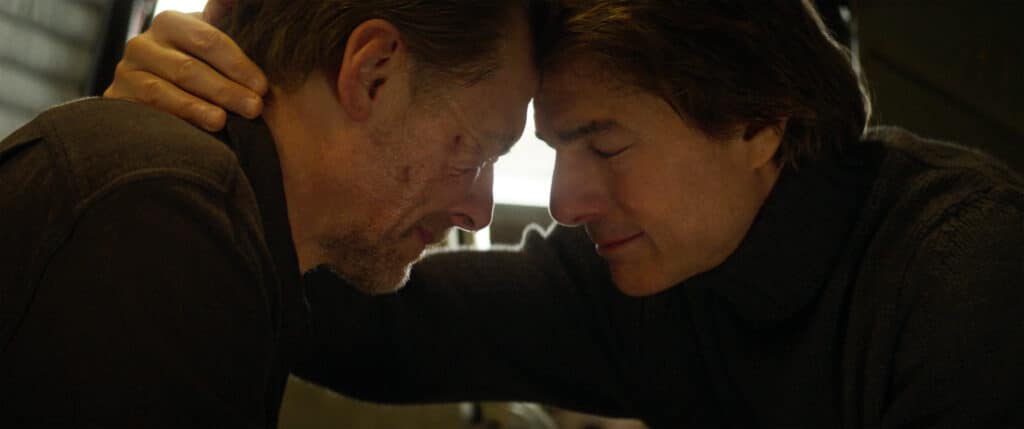 Tom Cruise and Simon Pegg in Mission Impossible 8